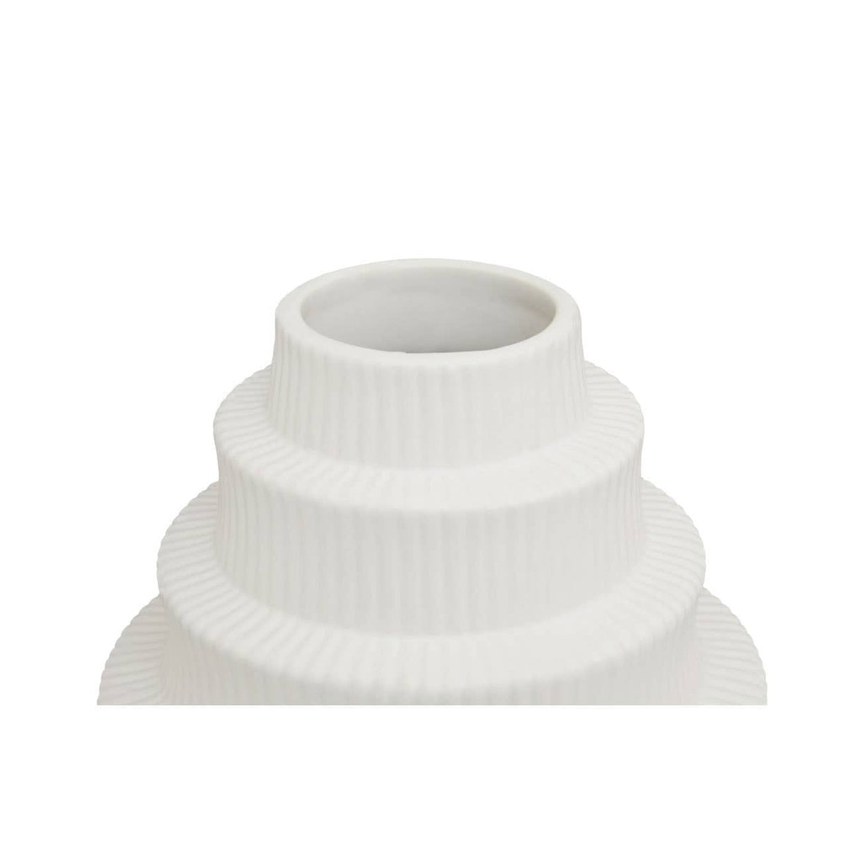 Hamilton Interiors Living Fabia White Large Step Design Vase House of Isabella UK