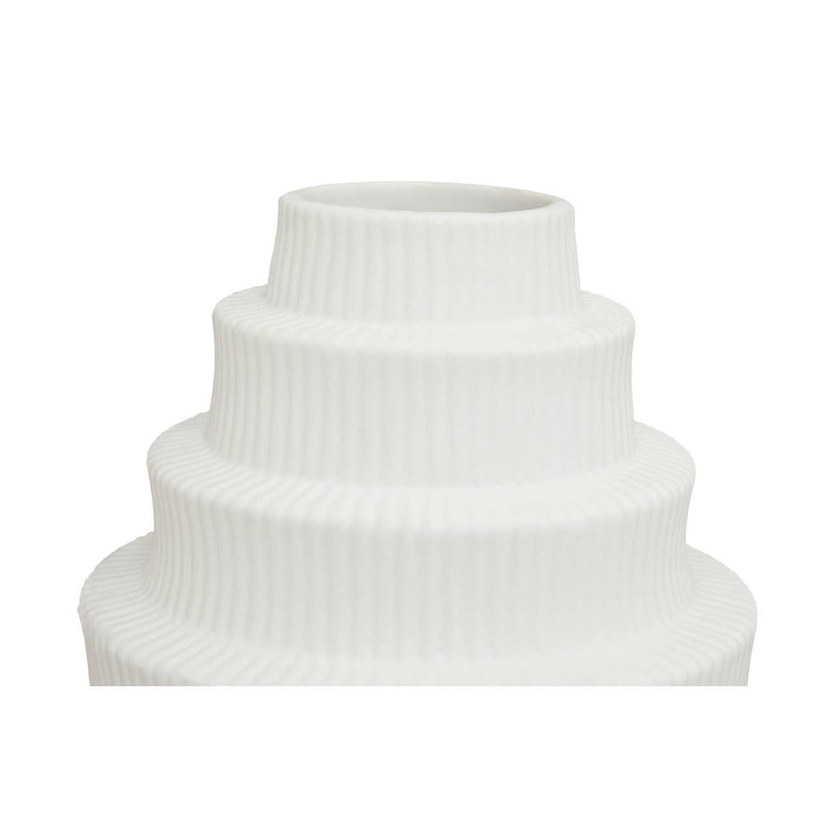 Hamilton Interiors Living Fabia White Large Step Design Vase House of Isabella UK