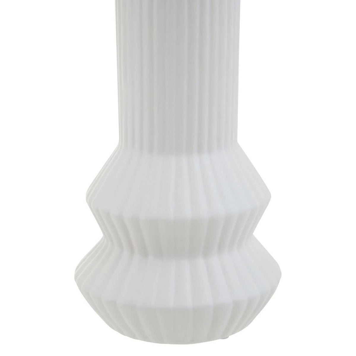 Hamilton Interiors Living Fabia White Ribbed Vase House of Isabella UK