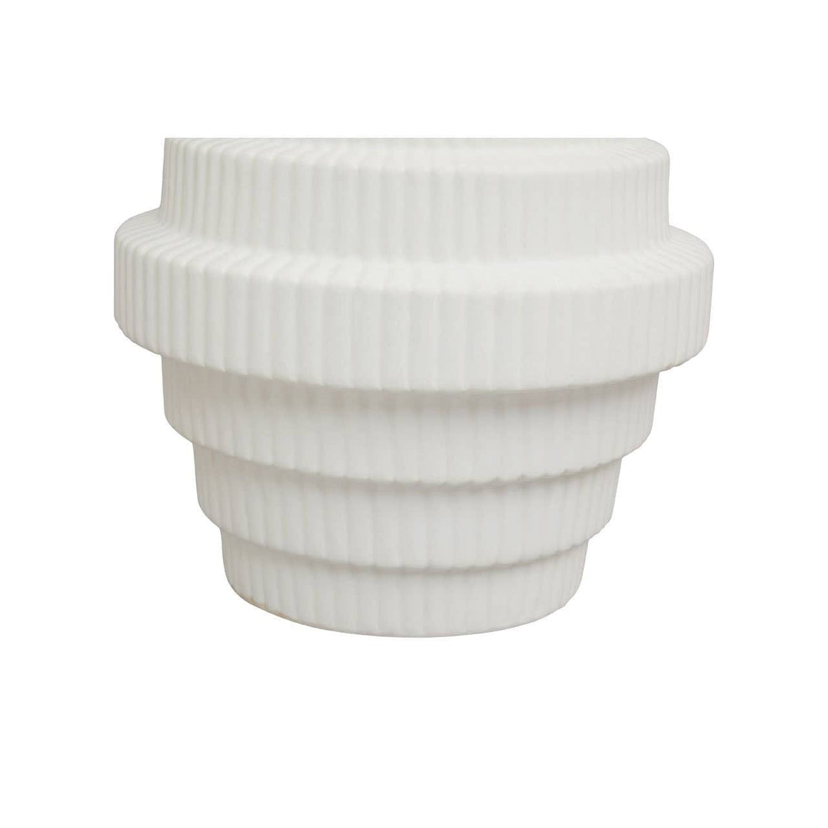 Hamilton Interiors Living Fabia White Small Step Design Vase House of Isabella UK