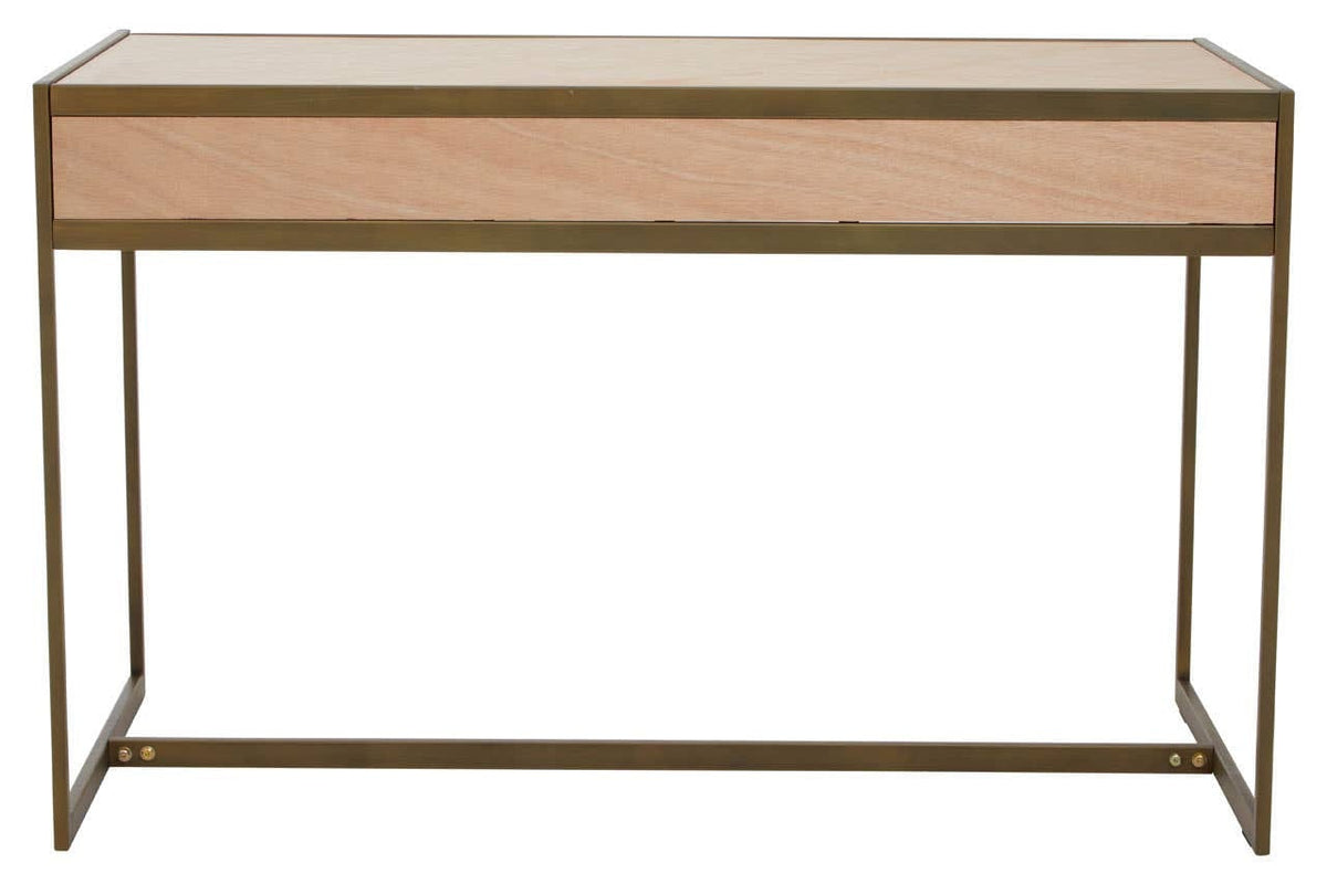Hamilton Interiors Living Grenoble Oak Veneer 2 Drawer Desk House of Isabella UK
