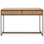 Hamilton Interiors Living Grenoble Oak Veneer 2 Drawer Desk House of Isabella UK
