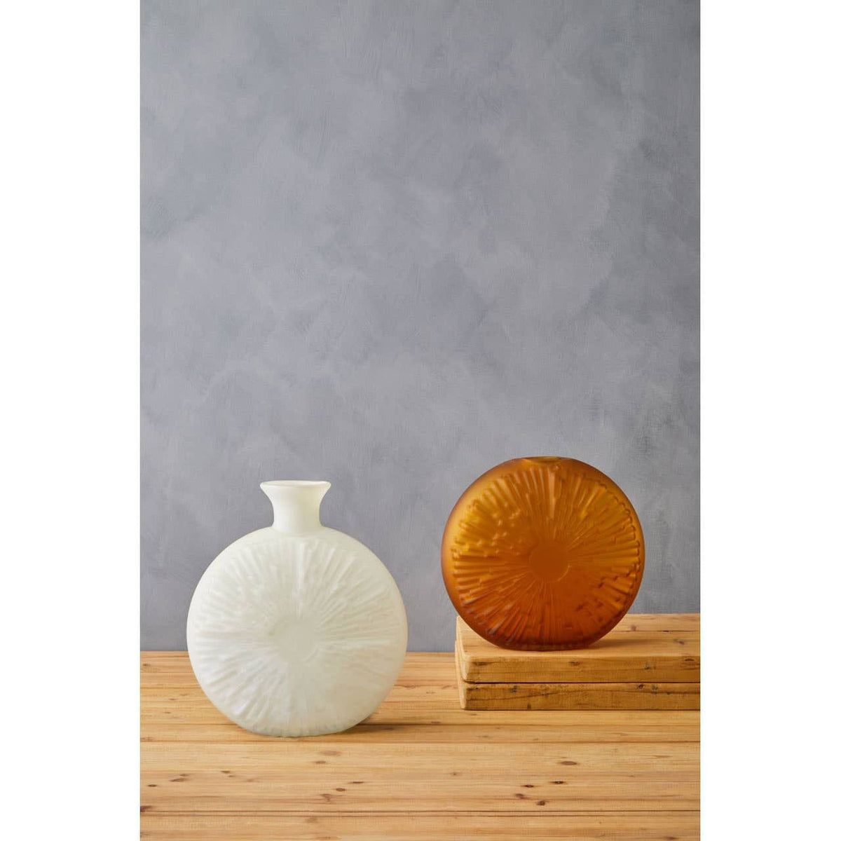 Hamilton Interiors Living Hadia Matte White Glass Vase House of Isabella UK