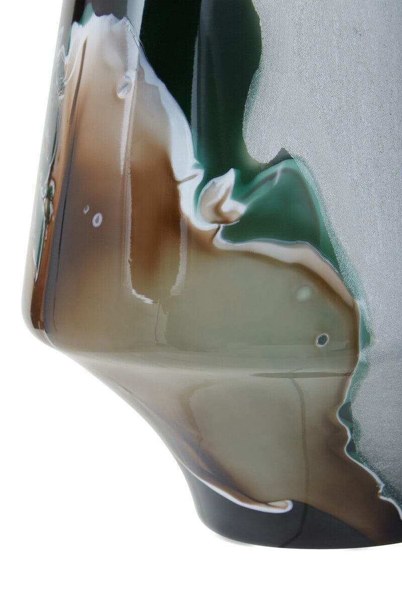 Hamilton Interiors Living Hakan Glass Vase with Marbled Design House of Isabella UK