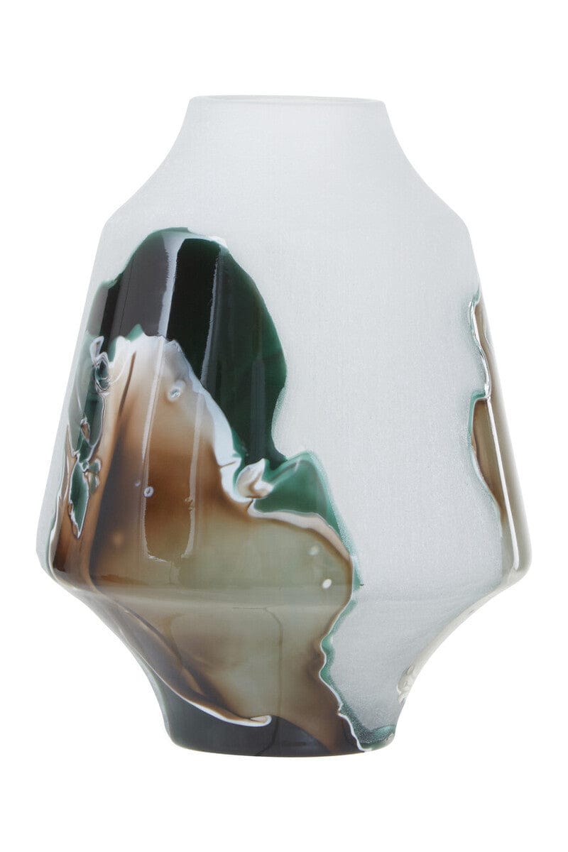 Hamilton Interiors Living Hakan Glass Vase with Marbled Design House of Isabella UK