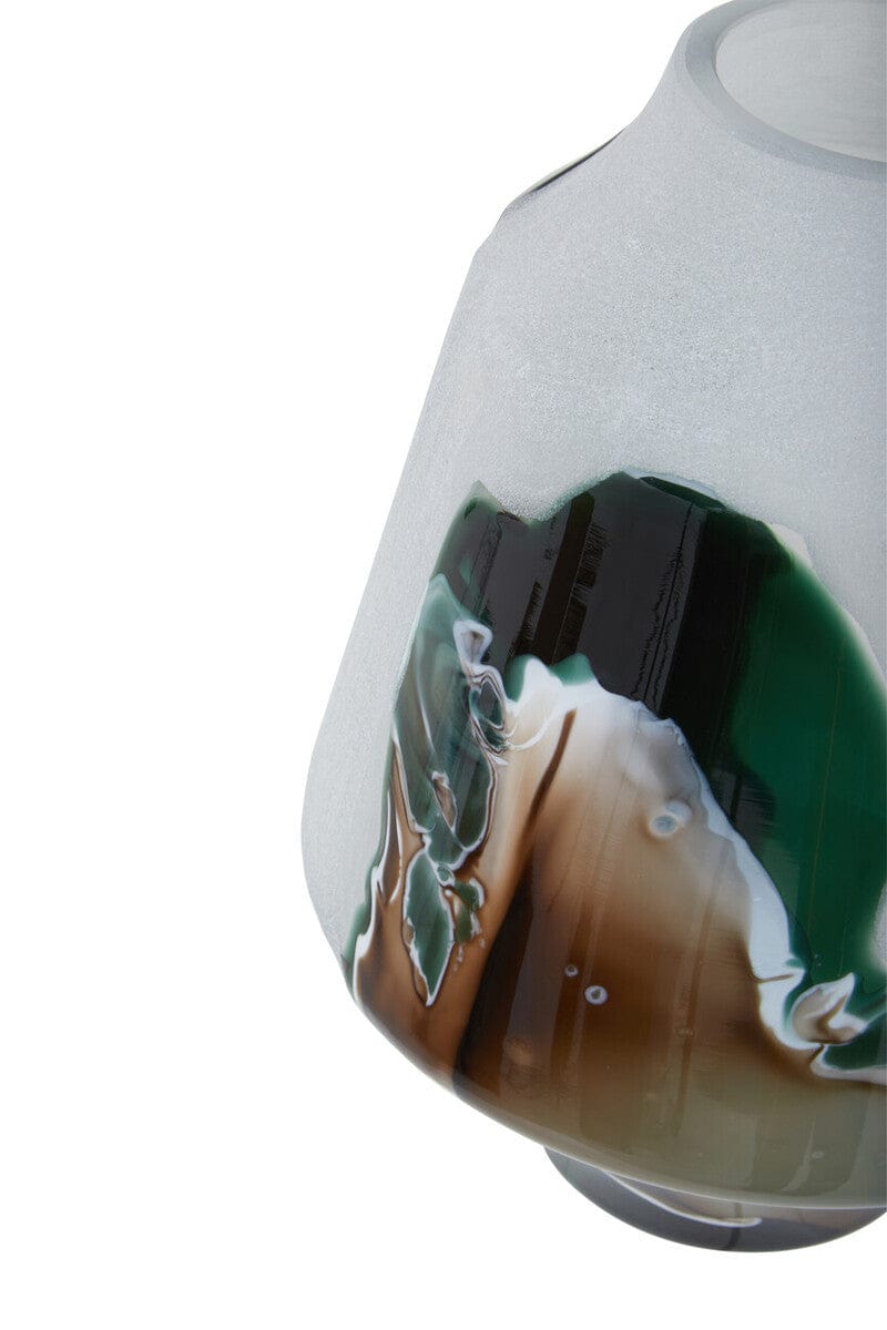 Hamilton Interiors Living Hakan Glass Vase with Marbled Design House of Isabella UK