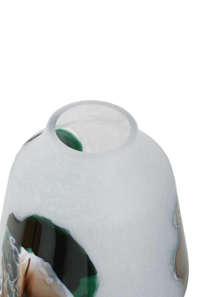 Hamilton Interiors Living Hakan Glass Vase with Marbled Design House of Isabella UK