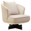 Hamilton Interiors Living Hale Cream Velvet Swivel Chair House of Isabella UK