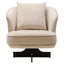 Hamilton Interiors Living Hale Cream Velvet Swivel Chair House of Isabella UK