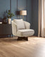 Hamilton Interiors Living Hale Cream Velvet Swivel Chair House of Isabella UK