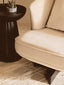 Hamilton Interiors Living Hale Cream Velvet Swivel Chair House of Isabella UK