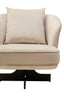 Hamilton Interiors Living Hale Cream Velvet Swivel Chair House of Isabella UK