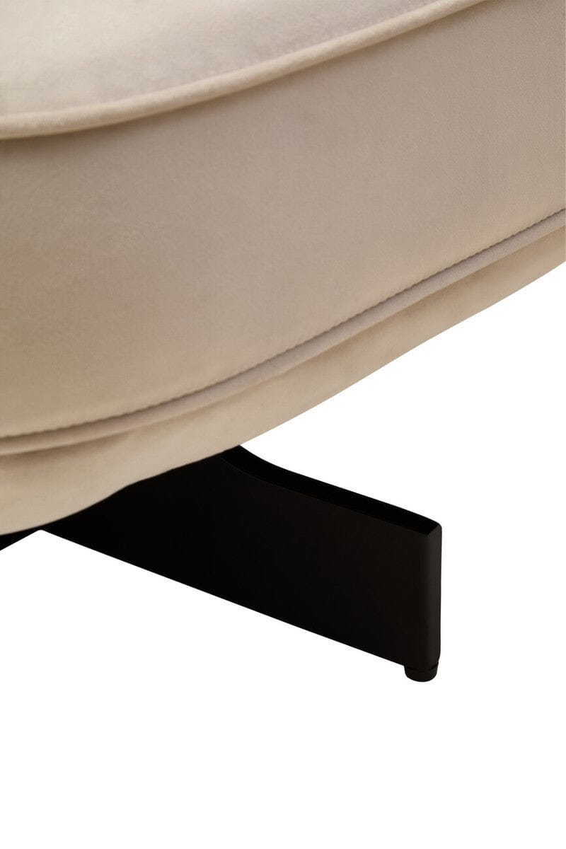 Hamilton Interiors Living Hale Cream Velvet Swivel Chair House of Isabella UK