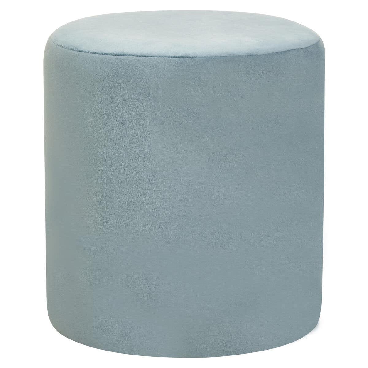 Hamilton Interiors Living Haley Blue Velvet Pouffe House of Isabella UK