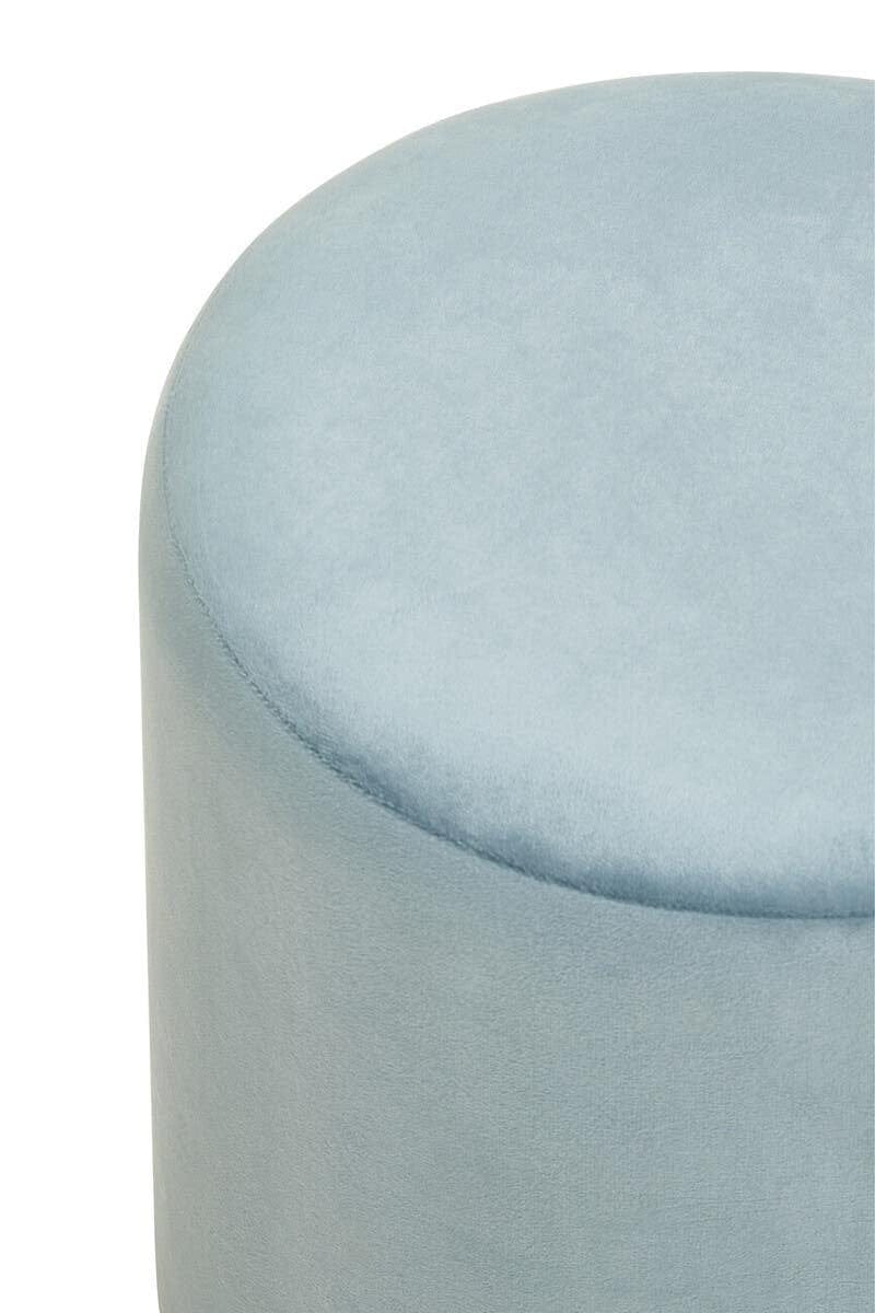 Hamilton Interiors Living Haley Blue Velvet Pouffe House of Isabella UK