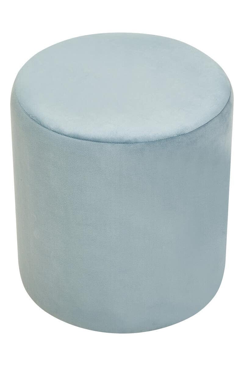 Hamilton Interiors Living Haley Blue Velvet Pouffe House of Isabella UK