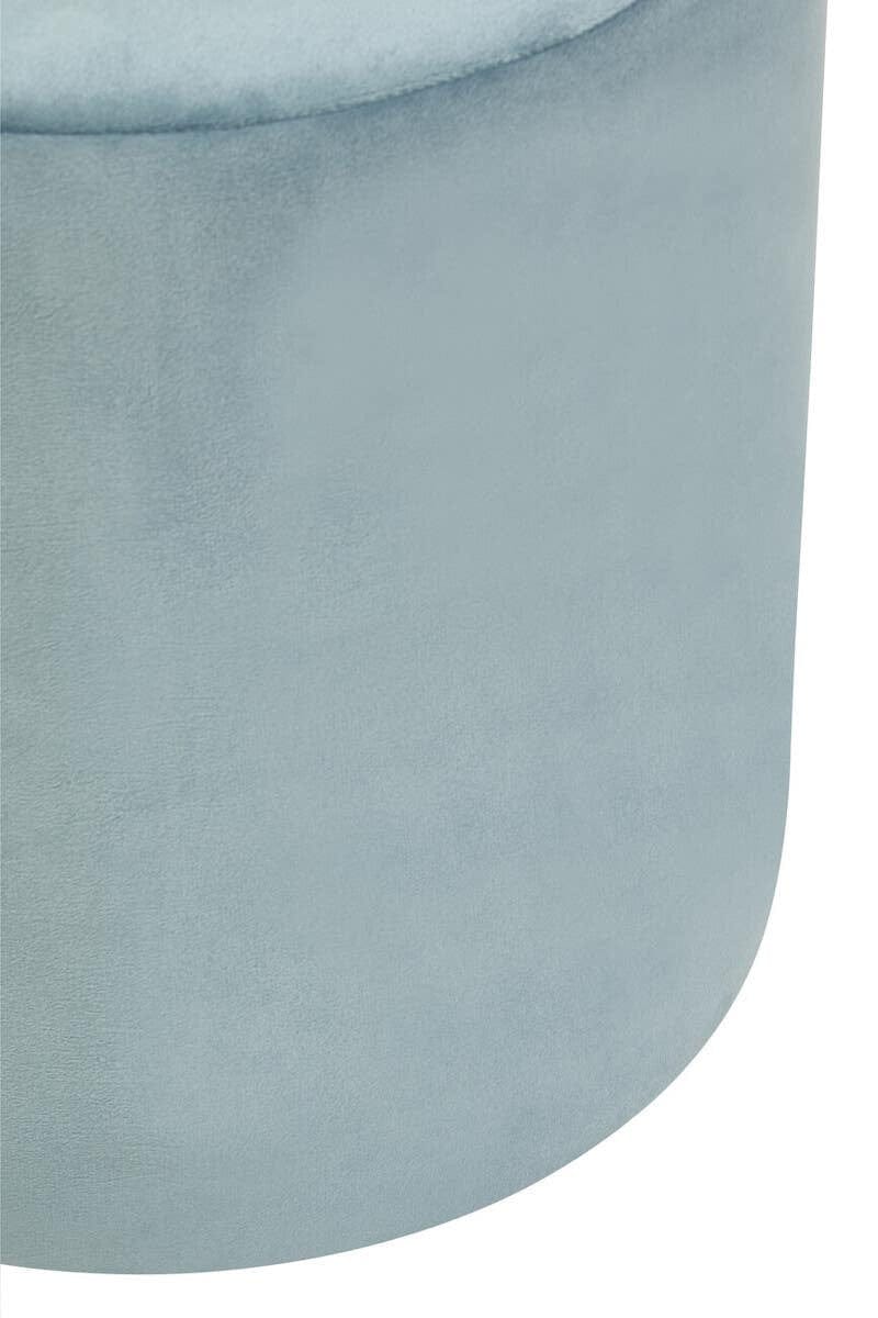 Hamilton Interiors Living Haley Blue Velvet Pouffe House of Isabella UK