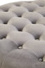 Hamilton Interiors Living Haley Grey Velvet Round Tufted Footstool House of Isabella UK