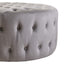 Hamilton Interiors Living Haley Grey Velvet Round Tufted Footstool House of Isabella UK