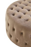 Hamilton Interiors Living Haley Mink Velvet Round Tufted Footstool House of Isabella UK