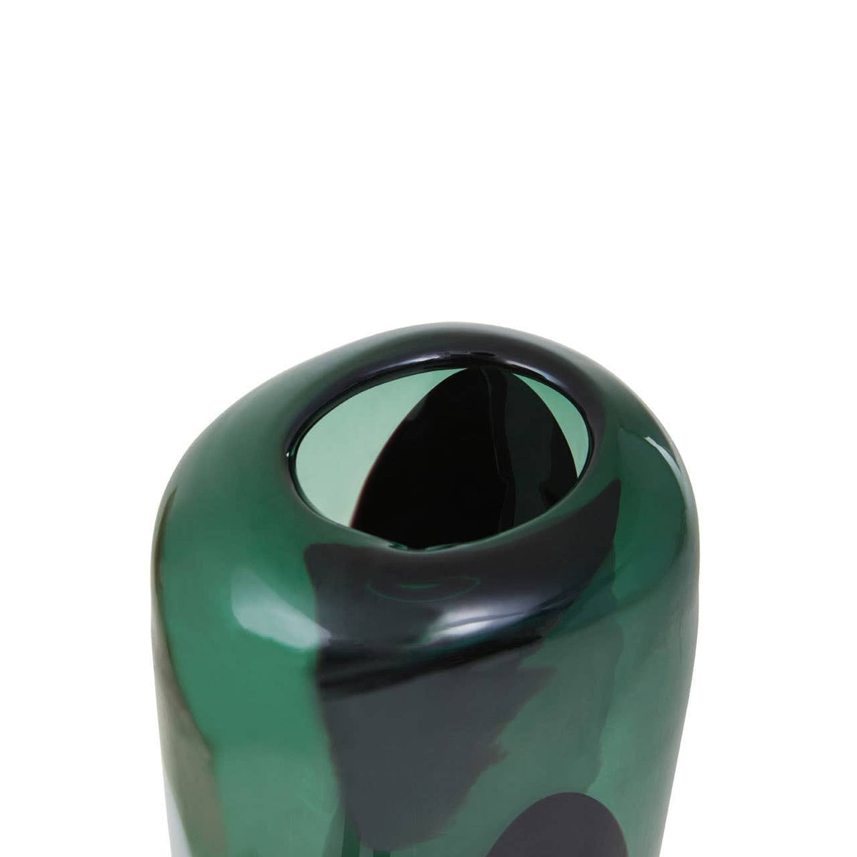 Hamilton Interiors Living Hania Large Green Glass Vase with Abstract Pattern House of Isabella UK