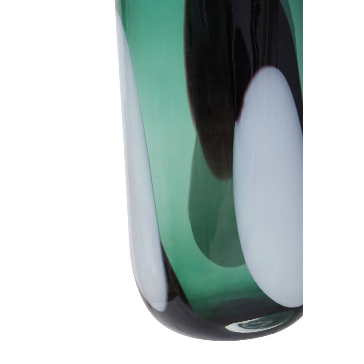 Hamilton Interiors Living Hania Large Green Glass Vase with Abstract Pattern House of Isabella UK