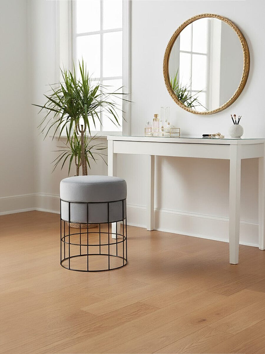 Hamilton Interiors Living Hayes Cage Frame Velvet Stool House of Isabella UK