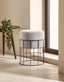 Hamilton Interiors Living Hayes Cage Frame Velvet Stool House of Isabella UK