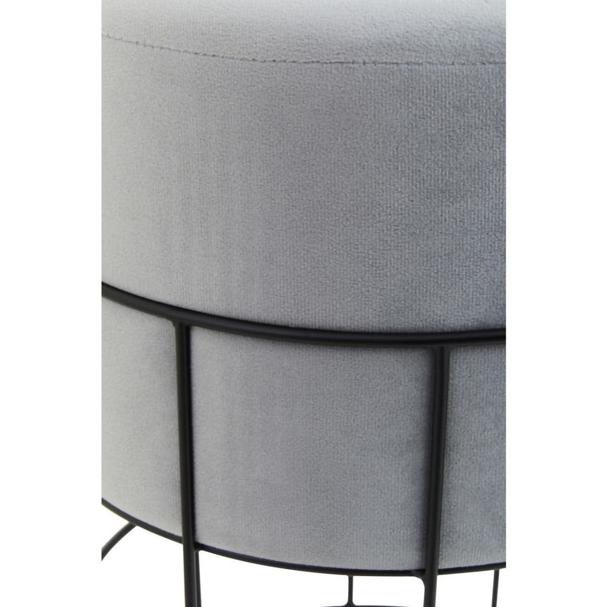 Hamilton Interiors Living Hayes Cage Frame Velvet Stool House of Isabella UK