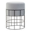 Hamilton Interiors Living Hayes Cage Frame Velvet Stool House of Isabella UK