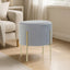 Hamilton Interiors Living Hayes Round Grey Velvet Stool House of Isabella UK