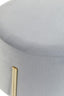 Hamilton Interiors Living Hayes Round Grey Velvet Stool House of Isabella UK