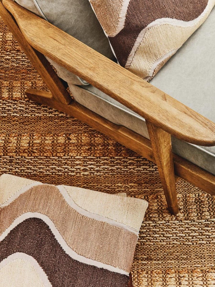 Hamilton Interiors Living Hector Natural Linen and Oak Wood Armchair House of Isabella UK