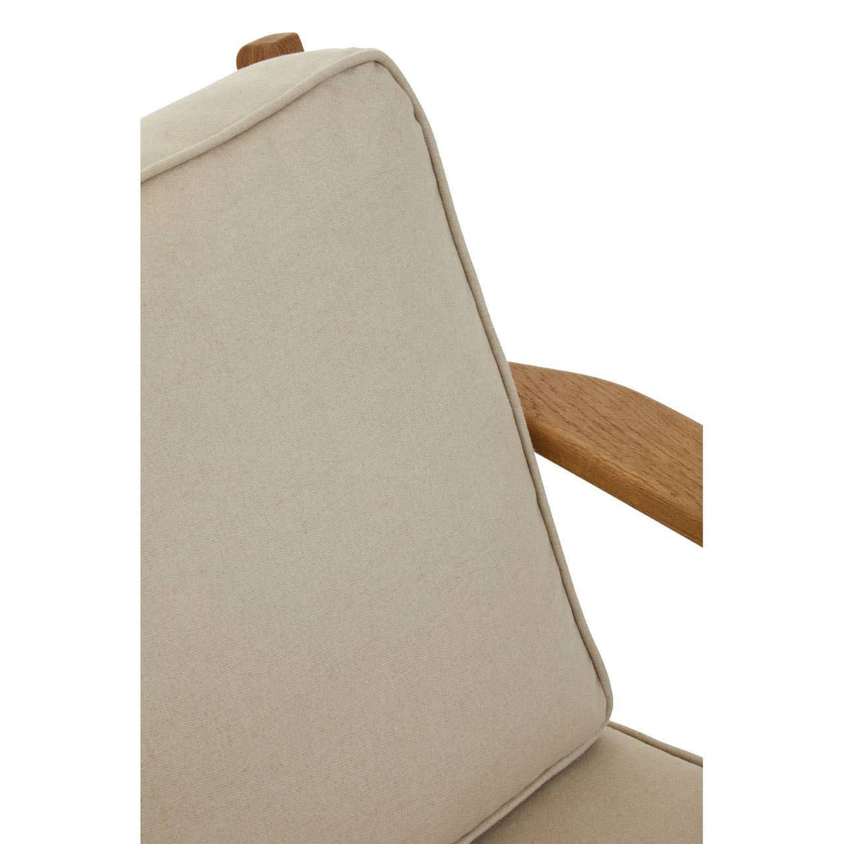 Hamilton Interiors Living Hector Natural Linen and Oak Wood Armchair House of Isabella UK