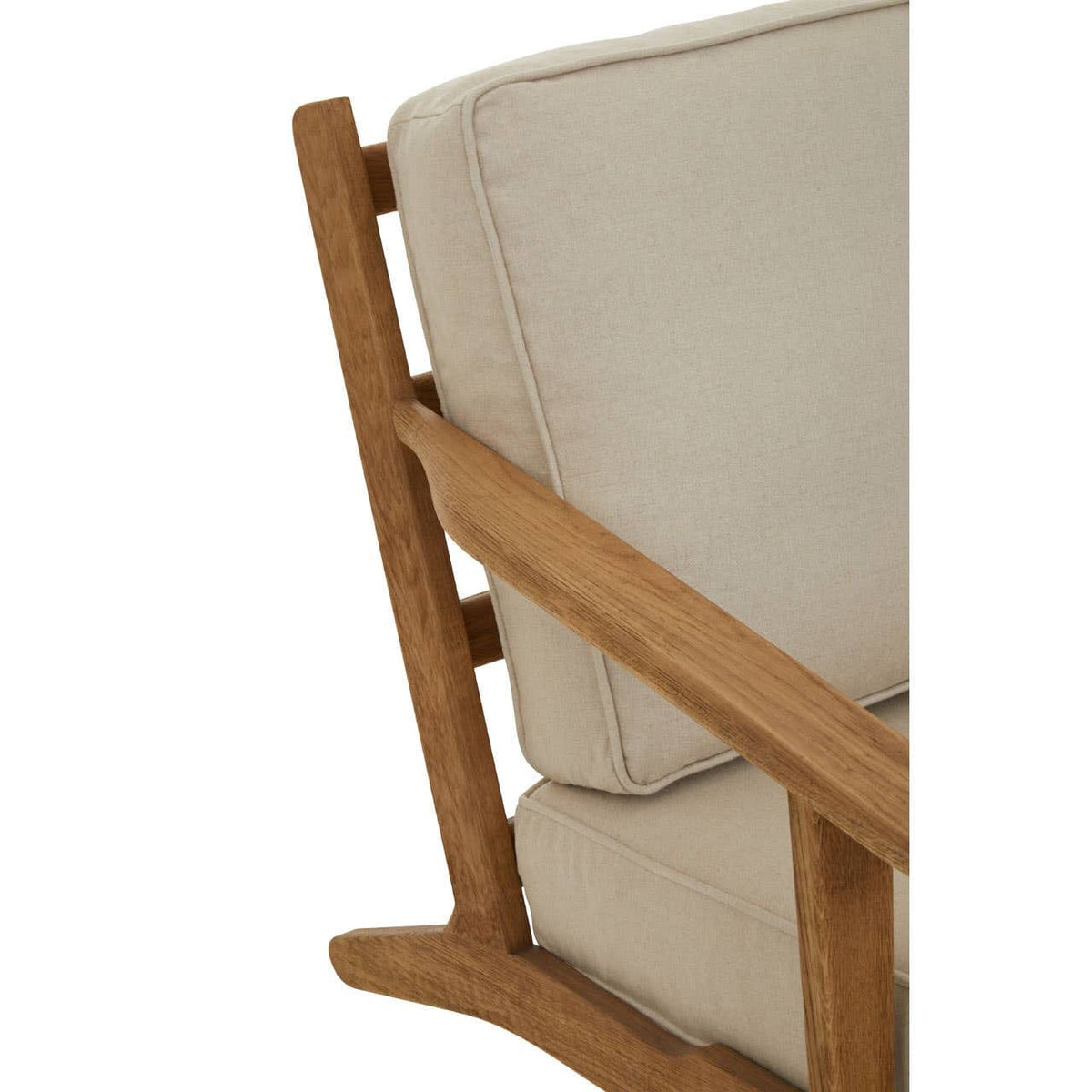 Hamilton Interiors Living Hector Natural Linen and Oak Wood Armchair House of Isabella UK