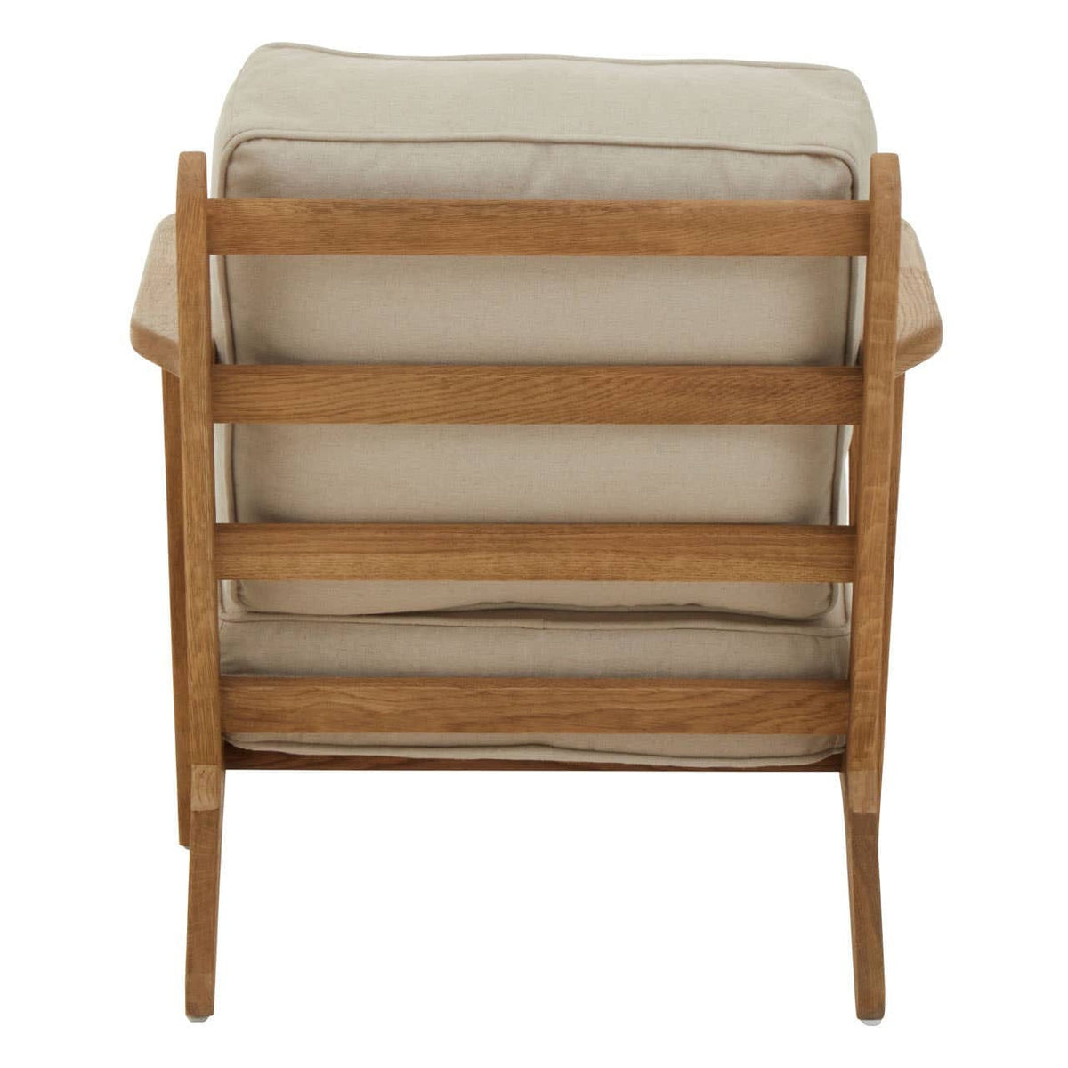 Hamilton Interiors Living Hector Natural Linen and Oak Wood Armchair House of Isabella UK