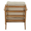 Hamilton Interiors Living Hector Natural Linen and Oak Wood Armchair House of Isabella UK
