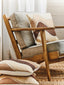 Hamilton Interiors Living Hector Natural Linen and Oak Wood Armchair House of Isabella UK
