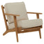 Hamilton Interiors Living Hector Natural Linen and Oak Wood Armchair House of Isabella UK