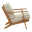 Hamilton Interiors Living Hector Natural Linen and Oak Wood Armchair House of Isabella UK
