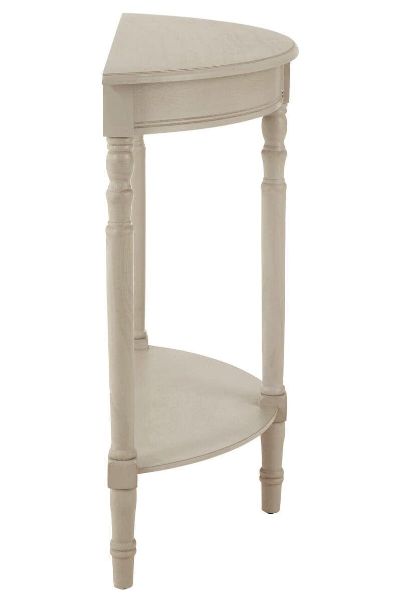 Hamilton Interiors Living Heritage Grey Putty Pine Wood Half Moon Console Table House of Isabella UK