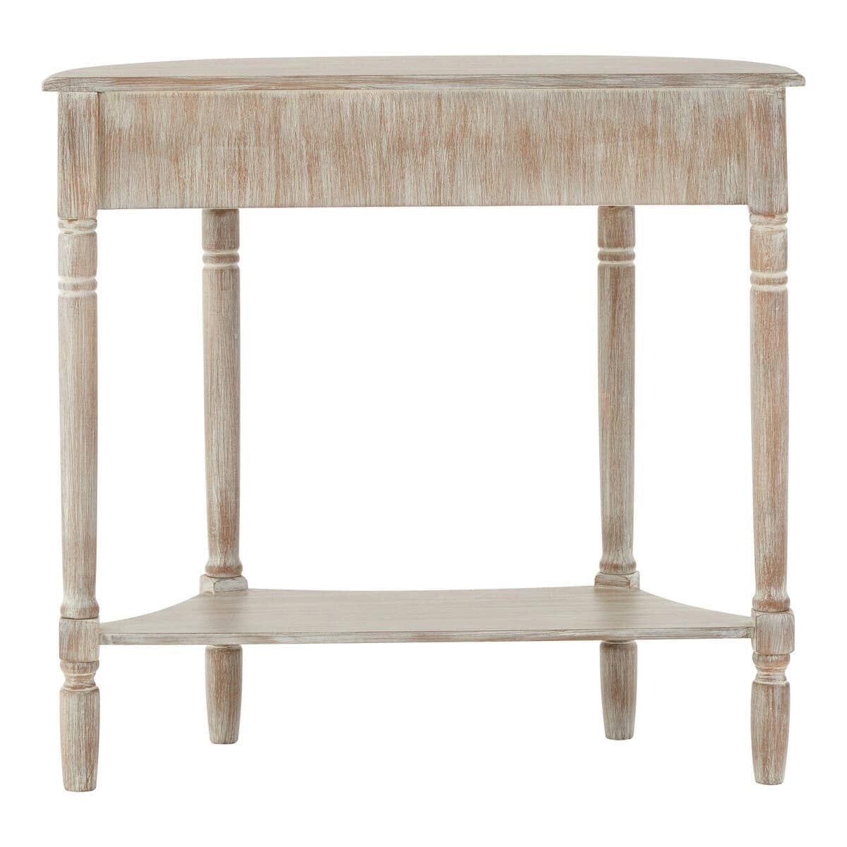 Hamilton Interiors Living Heritage Natural Wash Pine Wood Half Moon Console Table with Drawer House of Isabella UK