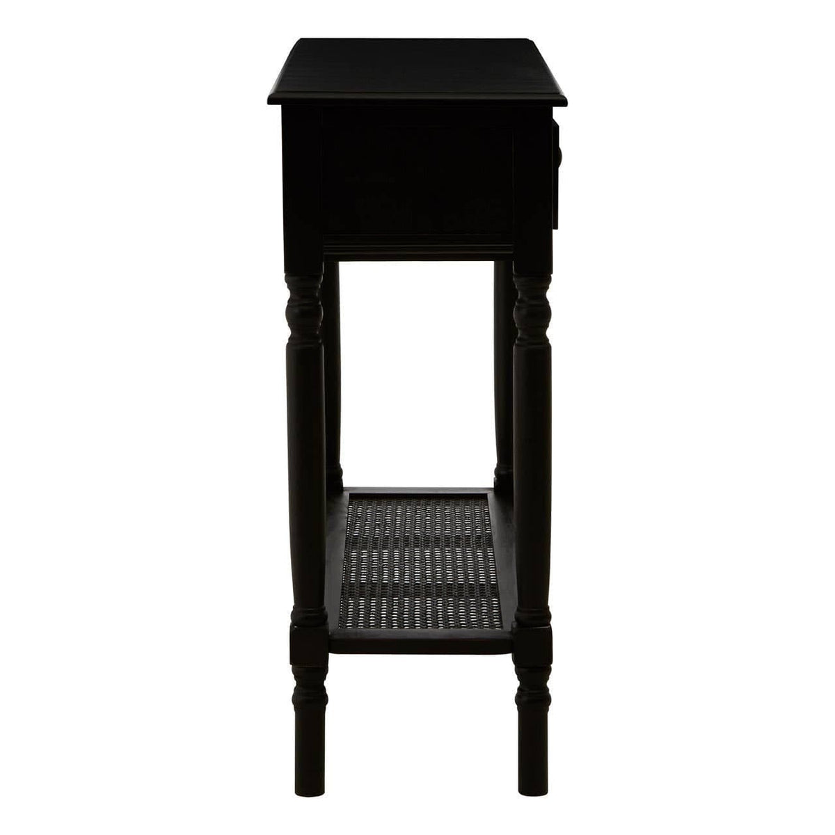 Hamilton Interiors Living Heritage Two Drawer Black Finish Console Table House of Isabella UK