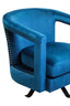 Hamilton Interiors Living Hestia Blue Velvet Swivel Chair House of Isabella UK