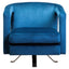 Hamilton Interiors Living Hestia Blue Velvet Swivel Chair House of Isabella UK