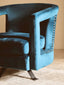 Hamilton Interiors Living Hestia Blue Velvet Swivel Chair House of Isabella UK