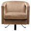 Hamilton Interiors Living Hestia Mink Velvet Swivel Chair House of Isabella UK