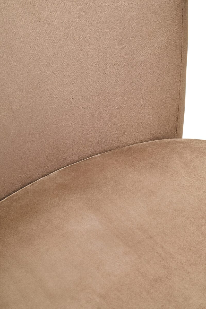 Hamilton Interiors Living Hestia Mink Velvet Swivel Chair House of Isabella UK