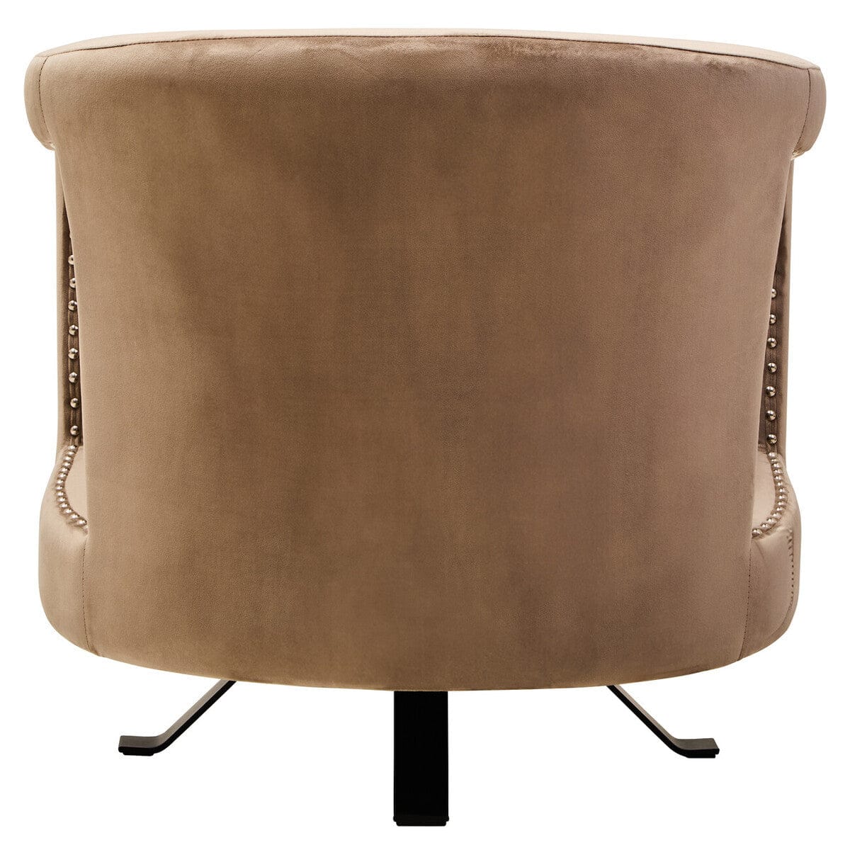 Hamilton Interiors Living Hestia Mink Velvet Swivel Chair House of Isabella UK