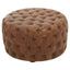 Hamilton Interiors Living Hoxton Tufted Leather Round Ottoman House of Isabella UK